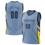 Custom Team Design Light Blue & Yellow Colors Design Sports Basketball Jersey