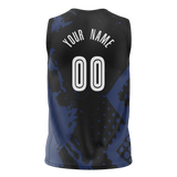 Custom Team Design Black & Royal Blue Colors Design Sports Basketball Jersey BS00VG090119