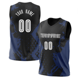 Custom Team Design Black & Royal Blue Colors Design Sports Basketball Jersey BS00VG090119