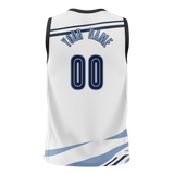 Custom Team Design White & Light Blue Colors Design Sports Basketball Jersey BS00VG100221