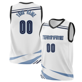 Custom Team Design White & Light Blue Colors Design Sports Basketball Jersey