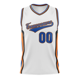 Custom Team Design White & Blue Colors Design Sports Basketball Jersey BS00WW030220