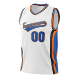 Custom Team Design White & Blue Colors Design Sports Basketball Jersey BS00WW030220