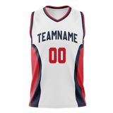 Custom Team Design White & Red Colors Design Sports Basketball Jersey BS00WW050209