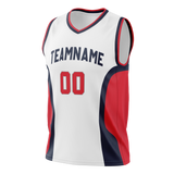 Custom Team Design White & Red Colors Design Sports Basketball Jersey BS00WW050209