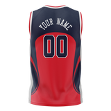 Custom Team Design Navy Blue & Red Colors Design Sports Basketball Jersey BS00WW061809