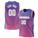 Custom Team Design Pink & Royal Blue Colors Design Sports Basketball Jersey