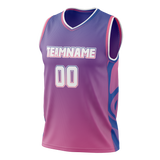 Custom Team Design Pink & Royal Blue Colors Design Sports Basketball Jersey BS00WW072519