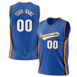 Custom Team Design Blue & Orange Colors Design Sports Basketball Jersey