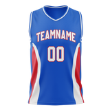 Custom Team Design Blue & White Colors Design Sports Basketball Jersey BS00WW102002