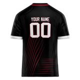 Custom Team Design Black & Red Colors Design Sports Football Jersey FT00AC010109