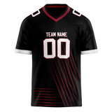 Custom Team Design Black & Red Colors Design Sports Football Jersey FT00AC010109