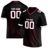 Custom Team Design Black & Red Colors Design Sports Football Jersey FT00AC010109