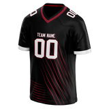 Custom Team Design Black & Red Colors Design Sports Football Jersey FT00AC010109