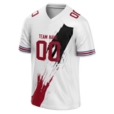 Custom Team Design White & Red Colors Design Sports Football Jersey FT00AC030209