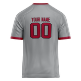 Custom Team Design Silver & Red Colors Design Sports Football Jersey FT00AC050409