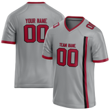 Custom Team Design Silver & Red Colors Design Sports Football Jersey FT00AC050409