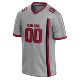 Custom Team Design Silver & Red Colors Design Sports Football Jersey FT00AC050409