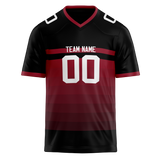 Custom Team Design Black & Maroon Colors Design Sports Football Jersey FT00AC060108