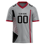 Custom Team Design Gray & Black Colors Design Sports Football Jersey FT00AC080301