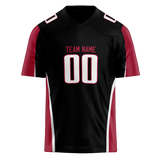 Custom Team Design Black & Red Colors Design Sports Football Jersey FT00AF010109