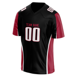 Custom Team Design Black & Red Colors Design Sports Football Jersey FT00AF010109