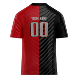 Custom Team Design Red & Black Colors Design Sports Football Jersey FT00AF020901