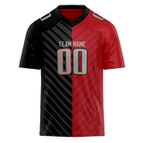 Custom Team Design Red & Black Colors Design Sports Football Jersey FT00AF020901