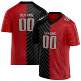 Custom Team Design Red & Black Colors Design Sports Football Jersey FT00AF020901