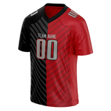 Custom Team Design Red & Black Colors Design Sports Football Jersey FT00AF020901