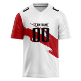 Custom Team Design White & Red Colors Design Sports Football Jersey FT00AF030209