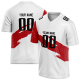 Custom Team Design White & Red Colors Design Sports Football Jersey FT00AF030209