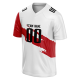 Custom Team Design White & Red Colors Design Sports Football Jersey FT00AF030209