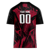 Custom Team Design Black & Red Colors Design Sports Football Jersey FT00AF060109