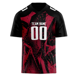 Custom Team Design Black & Red Colors Design Sports Football Jersey FT00AF060109