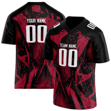 Custom Team Design Black & Red Colors Design Sports Football Jersey FT00AF060109