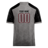 Custom Team Design Gray & Black Colors Design Sports Football Jersey FT00AF070301