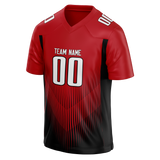 Custom Team Design Red & Black Colors Design Sports Football Jersey FT00AF080901