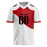 Custom Team Design White & Red Colors Design Sports Football Jersey FT00AF090209