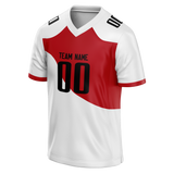 Custom Team Design White & Red Colors Design Sports Football Jersey FT00AF090209