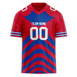 Custom Team Design Red & Blue Colors Design Sports Football Jersey FT00BB020920