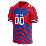 Custom Team Design Red & Blue Colors Design Sports Football Jersey FT00BB020920