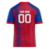 Custom Team Design Red & Blue Colors Design Sports Football Jersey FT00BB100920