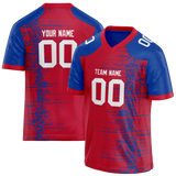 Custom Team Design Red & Blue Colors Design Sports Football Jersey