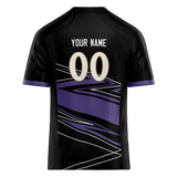 Custom Team Design Black & Purple Colors Design Sports Football Jersey FT00BR010123