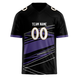 Custom Team Design Black & Purple Colors Design Sports Football Jersey FT00BR010123