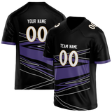 Custom Team Design Black & Purple Colors Design Sports Football Jersey FT00BR010123