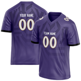 Custom Team Design Purple & Gray Colors Design Sports Football Jersey