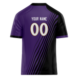 Custom Team Design Purple & Black Colors Design Sports Football Jersey FT00BR032301