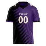 Custom Team Design Purple & Black Colors Design Sports Football Jersey FT00BR032301